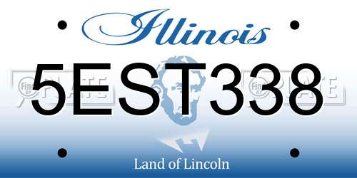 5EST338 Illinois License Plate