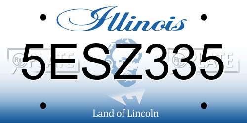 5ESZ335 Illinois License Plate