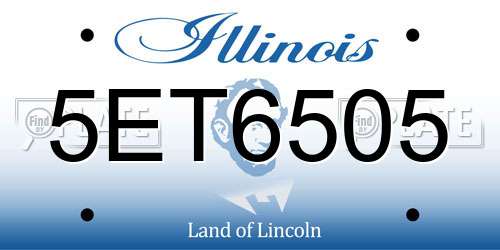5ET6505 Illinois License Plate