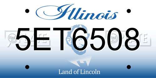 5ET6508 Illinois License Plate