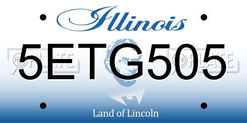 5ETG505 Illinois License Plate
