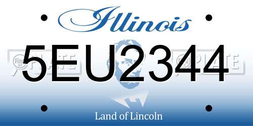 5EU2344 Illinois License Plate