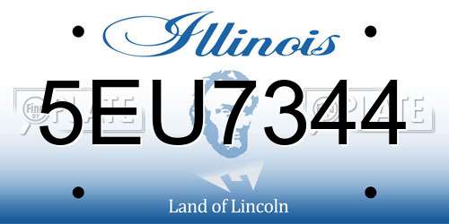 5EU7344 Illinois License Plate