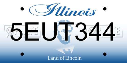 5EUT344 Illinois License Plate