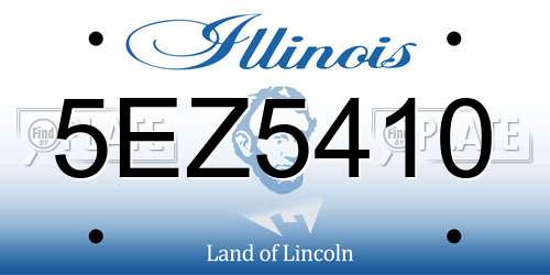 5EZ5410 Illinois License Plate