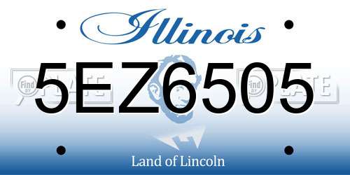 5EZ6505 Illinois License Plate