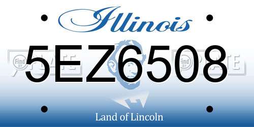 5EZ6508 Illinois License Plate