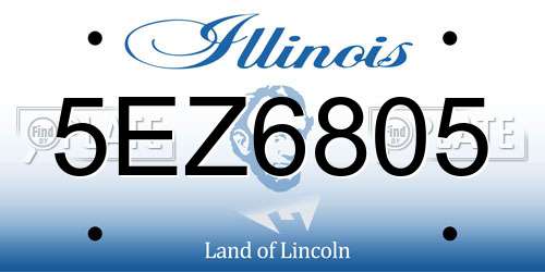 5EZ6805 Illinois License Plate