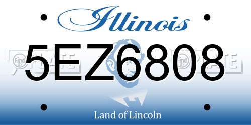 5EZ6808 Illinois License Plate