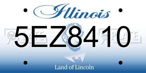 5EZ8410 Illinois License Plate