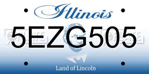 5EZG505 Illinois License Plate