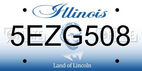 5EZG508 Illinois License Plate