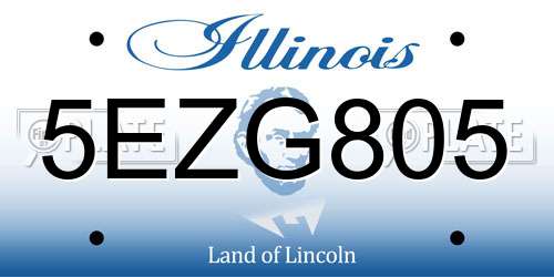 5EZG805 Illinois License Plate