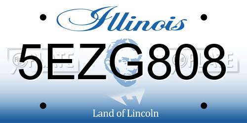 5EZG808 Illinois License Plate