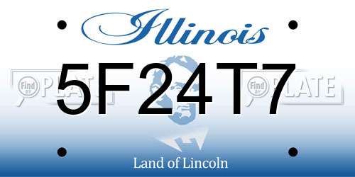 5F24T7 Illinois License Plate