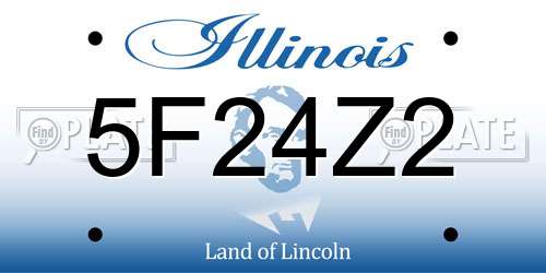 5F24Z2 Illinois License Plate