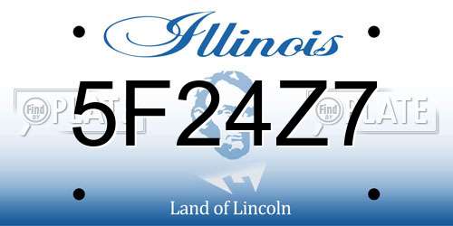 5F24Z7 Illinois License Plate