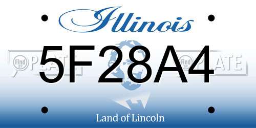 5F28A4 Illinois License Plate