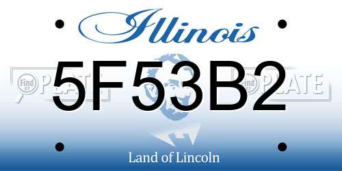 5F53B2 Illinois License Plate