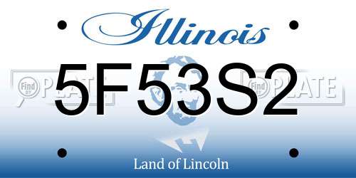 5F53S2 Illinois License Plate