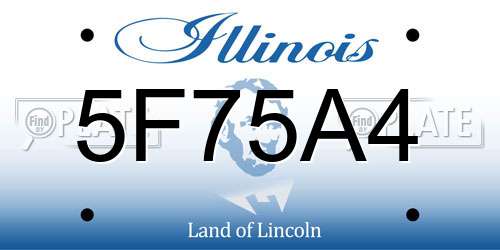 5F75A4 Illinois License Plate
