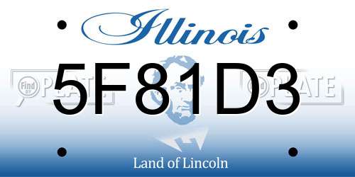 5F81D3 Illinois License Plate