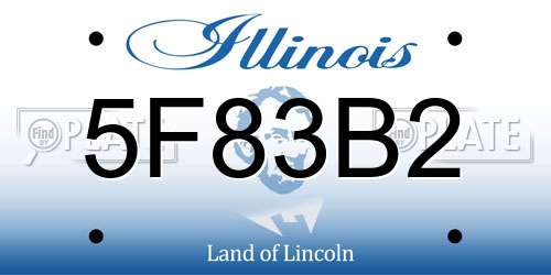 5F83B2 Illinois License Plate