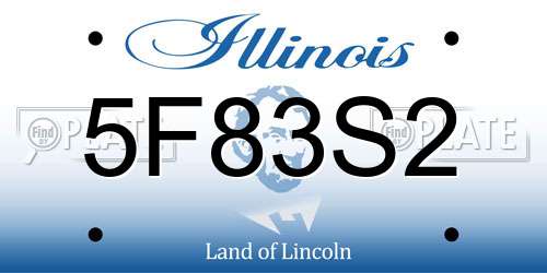 5F83S2 Illinois License Plate