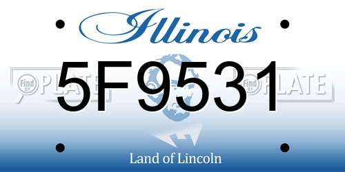 5F9531 Illinois License Plate