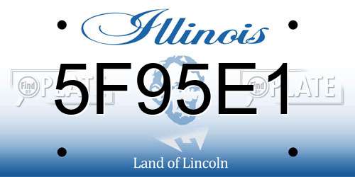 5F95E1 Illinois License Plate