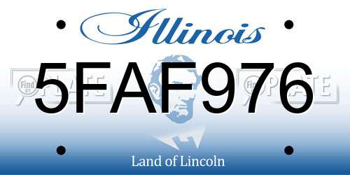5FAF976 Illinois License Plate