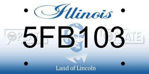 5FB103 Illinois License Plate