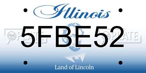 5FBE52 Illinois License Plate