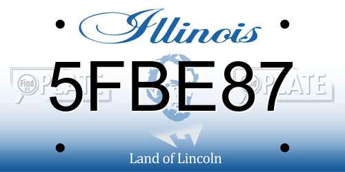 5FBE87 Illinois License Plate