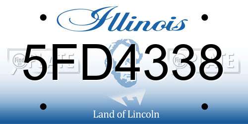 5FD4338 Illinois License Plate