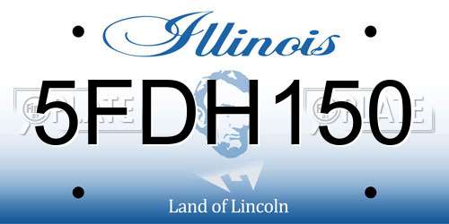 5FDH150 Illinois License Plate