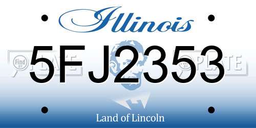 5FJ2353 Illinois License Plate