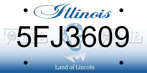5FJ3609 Illinois License Plate