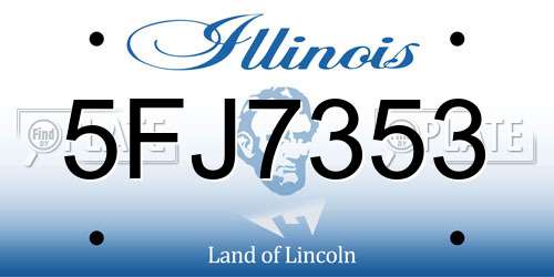 5FJ7353 Illinois License Plate