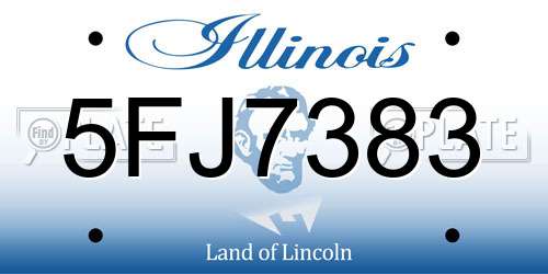 5FJ7383 Illinois License Plate