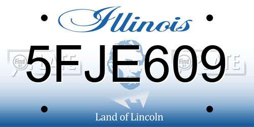 5FJE609 Illinois License Plate