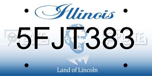 5FJT383 Illinois License Plate