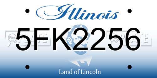 5FK2256 Illinois License Plate