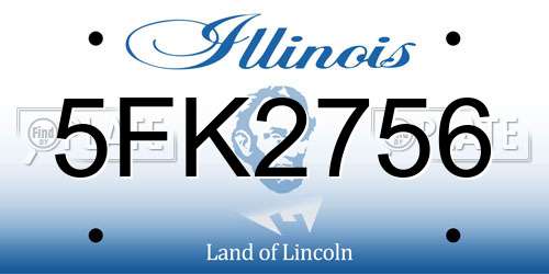 5FK2756 Illinois License Plate