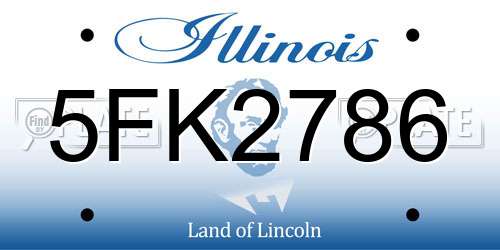5FK2786 Illinois License Plate