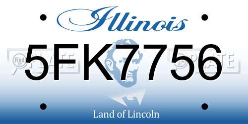 5FK7756 Illinois License Plate