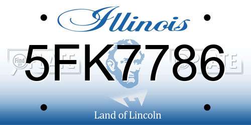 5FK7786 Illinois License Plate
