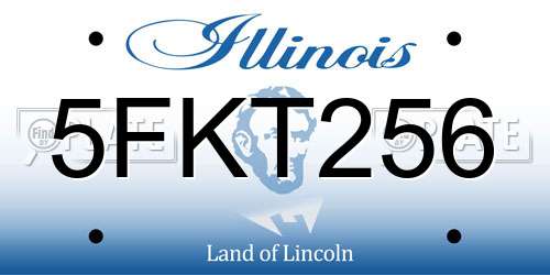 5FKT256 Illinois License Plate