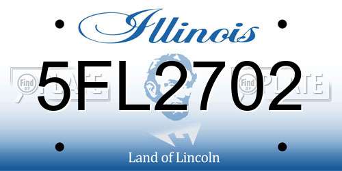 5FL2702 Illinois License Plate