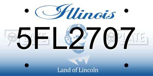 5FL2707 Illinois License Plate